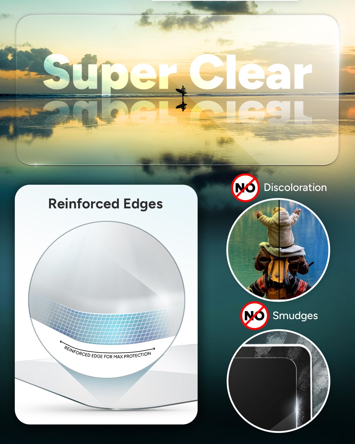 ZAGG Glass+ Screen Protector for iPhone 16e/ 14/13/ 13 Pro - 3X Shatter Protection, High Scratch Resistance, Oil-Resistant, Reinforced Edges, InvisibleShield, Easy Install