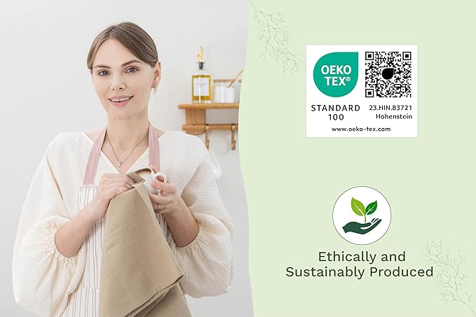 Organic Cotton Beige Flour Sack Towels