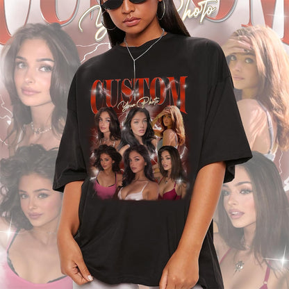 Custom Your Own Bootleg Shirts, Custom Bootleg Rap Tee, Your Custom Text Shirt, Custom Photo Vintage T-Shirts, Customa Bootleg Tee, Custom Graphic Tees, Birthday Gift
