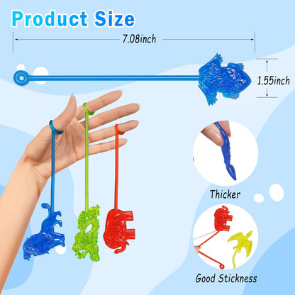 Valentines Sticky Hands Bulk 48PCS Valentines Day Gifts for Kids Classroom Prizes Valentines Party Favors for Kids Stretchy Heart Sticky Hand Toy Valentines Day Goodie Bag Stuffers Kid Party Supplies