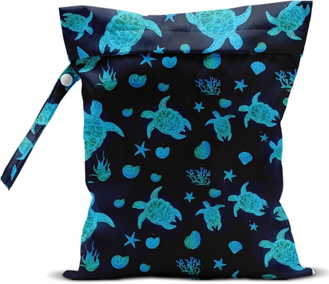 Waterproof Wet Bag for Swimsuit, Travel Beach Wet Dry Bag, Hidden Zipper