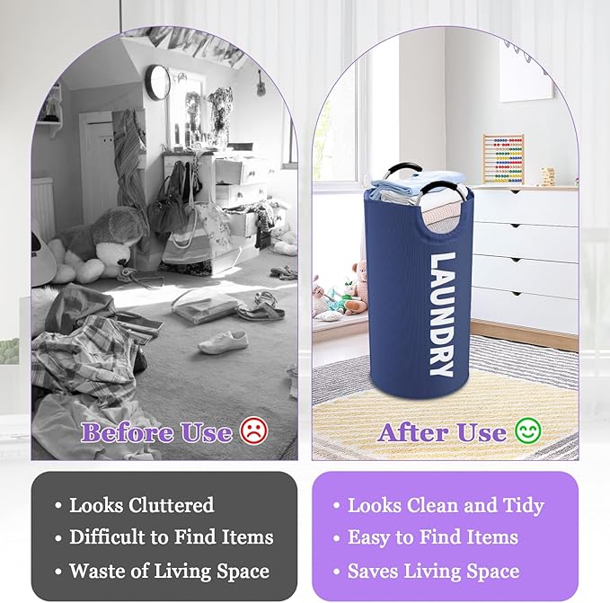 95L Collapsible Laundry Baskets