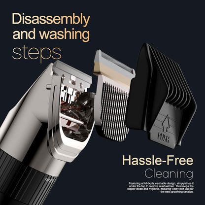 Hair Clippers for Men, Cordless LCD Rechargeable Hair Trimmer Beard Trimmer for Men, Men's Grooming Kit for Hair, Face, Beard, Professional Electric Barber Clippers