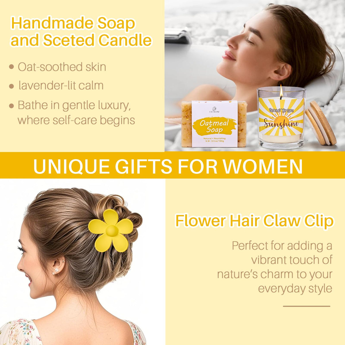 Gift Baskets for Women, Unique Birthday Gifts for Women,Get Well Soon Gift Basket,Mothers Day Gifts, Care Package Sending Sunshine Box Thinking of You for Mom Wife Sister Best Friends Teen Girls