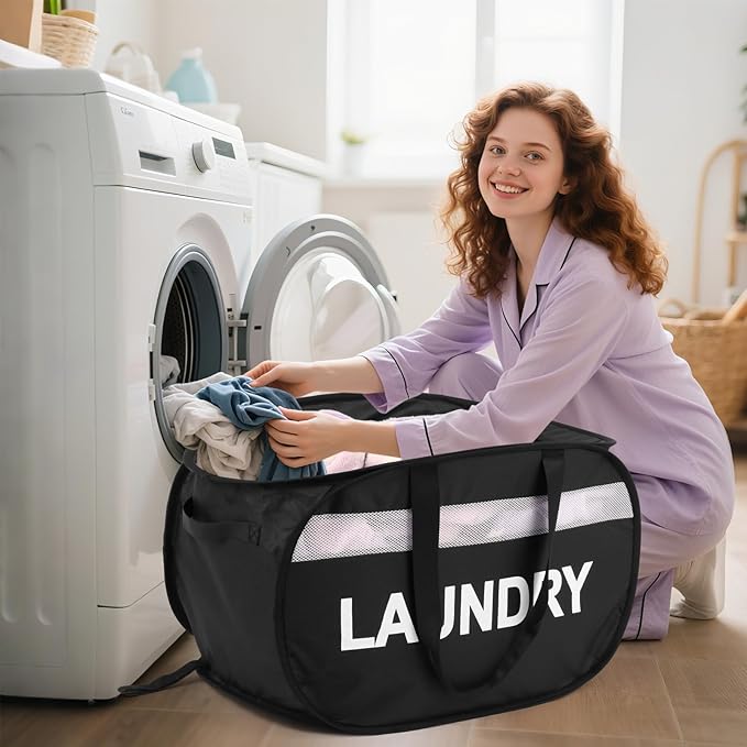 Collapsible Laundry Baskets, Tear-proof Dirty Clothes Hampers