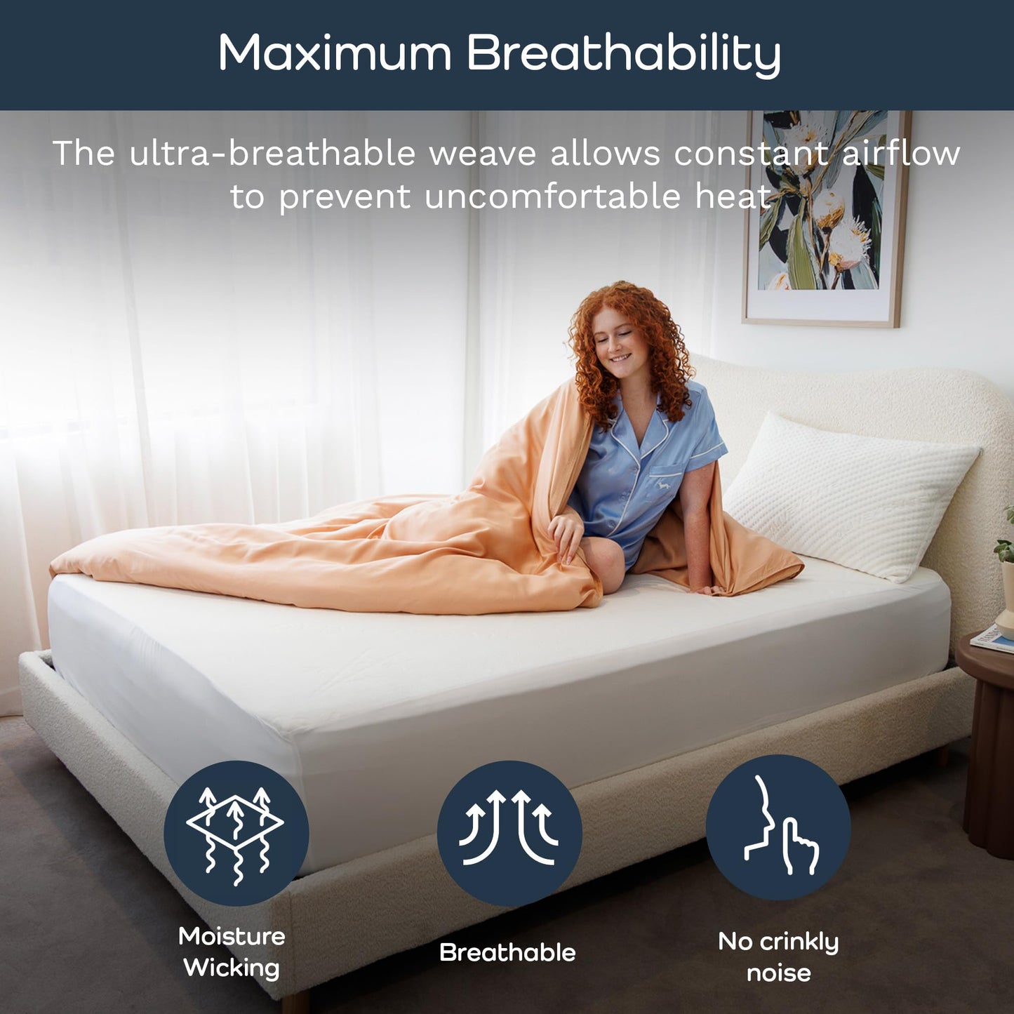 Olive + Crate 100% Viscose Bamboo Mattress Protector - Eco-Conscious Cooling Mattress Cover - Waterproof Hypoallergenic Protection - Breathable California King Shield Against Dust & Spills