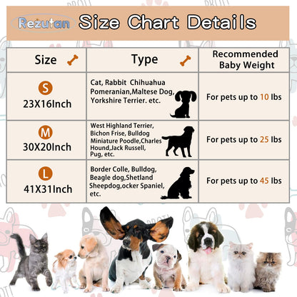 Rezutan 1 Pack 3 Blankets for Dogs, Dog Blanket for Large & Medium Pet Cat, Premium Soft Fluffy Suitable for Dog Kennels & Beds, Sofas, Gifts Puppy Essentials, 41x31inch, Tan