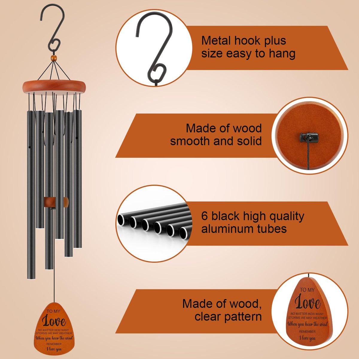 for Wife, Birthday Gifts for Wife Girlfriend, 32 Inch Wind Chimes Gift