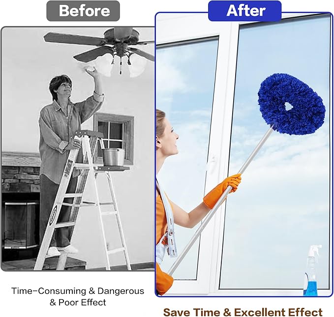 Ceiling Fan Cleaner Duster Reusable Microfiber Ceiling Fan Blade Cleaner