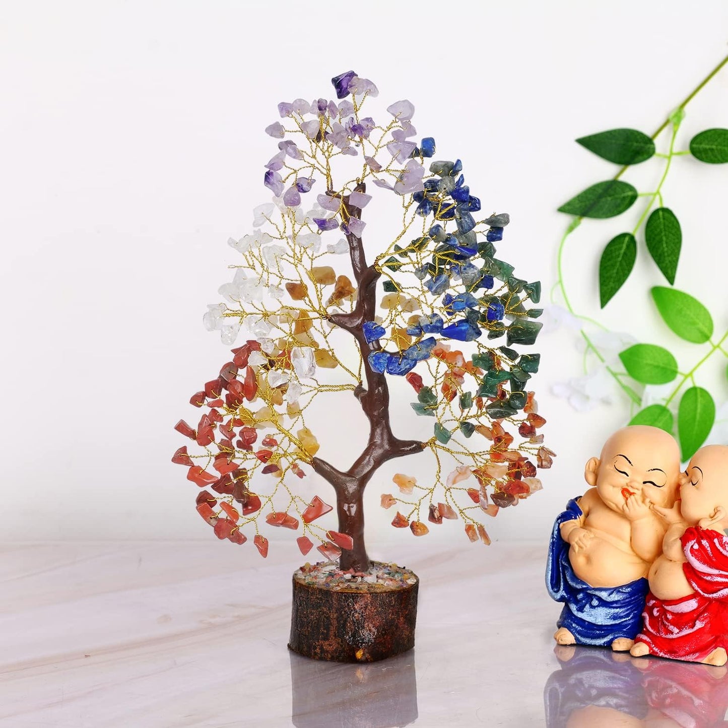 YATSKIA 7 Chakra Tree of Life - Crystals and Healing Stones | Birthday Gifts | Crystal Tree for Positive Energy | Home & Office Decor | Gifts for Women