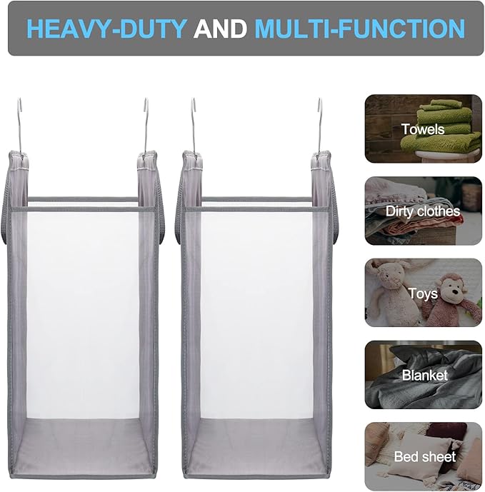 Fentec Hanging Laundry Hamper, Hanging Laundry Basket, Slim Laundry Hamper Bag