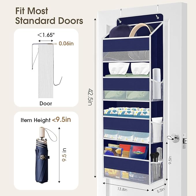 2 Pack Over The Door Organizer, Hanging Storage Organizer