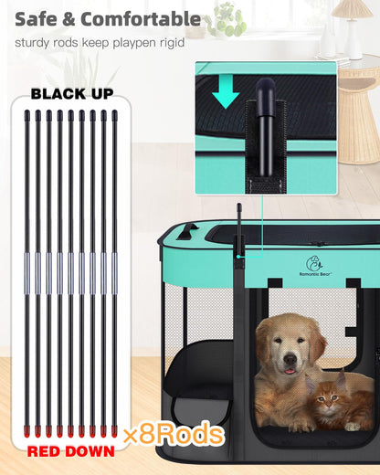 Foldable Pet Playpen,Cat Dog Playpen,Portable Dog Cage soft Portable Exercise Kennel Tent,Puppy Pen Indoors/Outdoors Pet Tent Fence(S(70 * 55 * 45cm))