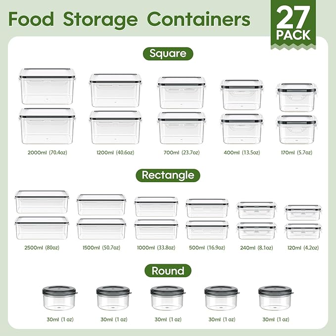 54-Piece Food Storage Containers