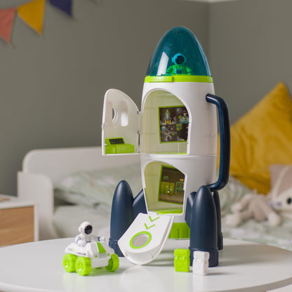 Science Kidz Space Rocket Set - Space Toys For Children Age 3, 4, 5 Year Olds - 42cm Spaceship Rocket With Lights & Sounds, 2 Astronauts, Rover Car & Batteries Included - Outer Space Toys For Kids