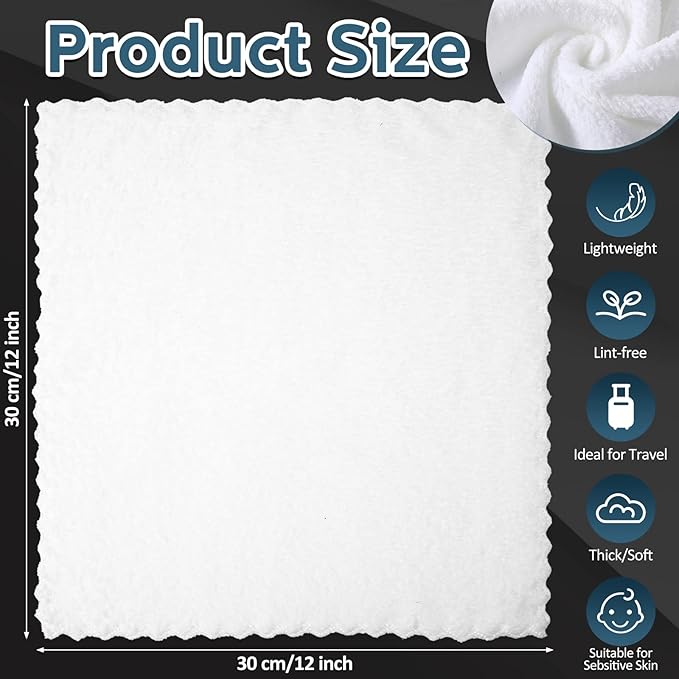 Newwiee 100 Pcs Washcloths Bulk Quick Drying Bathroom Wash Clothes 12 x 12 Inch