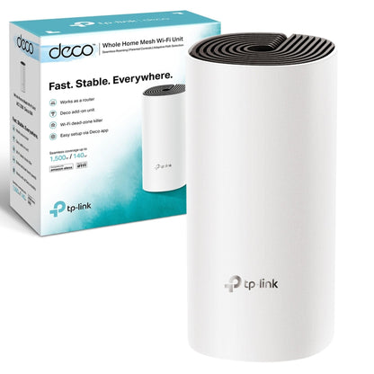 TP-Link Deco M4 Router WiFi AC1200Mbps WiFi Router WiFi Extender Booster, Add on Single Unit for All Deco Mesh WiFi System, Gigabit Ethernet Ports, Easy Setup, Internet Booster Routers, WiFi Booster