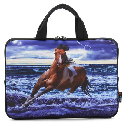 iColor 11 11.6 12 12.1 12.5 inch Laptop Carrying Bag Chromebook Case Notebook Ultrabook Bag Tablet Travel Cover Neoprene Sleeve for Apple MacBook Air Samsung Google Acer HP DELL Lenovo Asus Horse