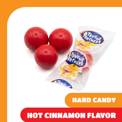 Tongue Torchers - 2 Pound Bulk Pack (About 160 Count) - Cinnamon Hard Candy - Individually Wrapped Halloween Candies - Spicy Nostalgic Treat