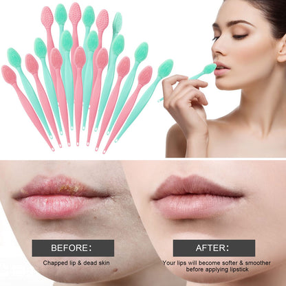 Silicone Facial Cleansing Brush 3 Pack, Beomeen 4 in 1 Handheld Face Scrubber for Deep Gentle Exfoliating, Double-Ended Face Wash Scrub Brush for Face Skincare and Massage (Green)