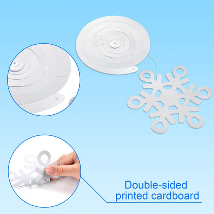 Sumind 30 Pcs Winter Snowflake Decor Christmas Swirls Winter Party Wonderland Foil Hanging Ceiling Decor for New Year Christmas Holiday