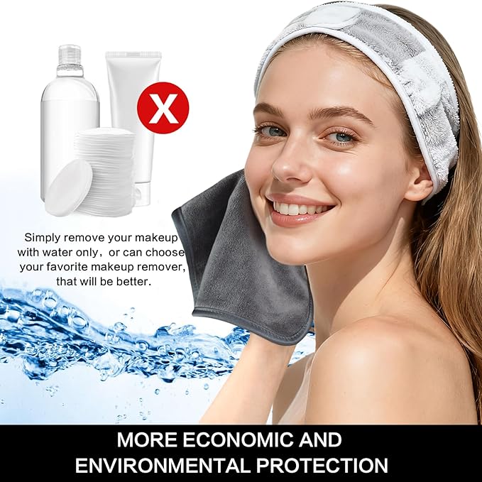 SINLAND Microfiber Facial Cloths Fast Drying Washcloth 8inch x 8inch Absorbent