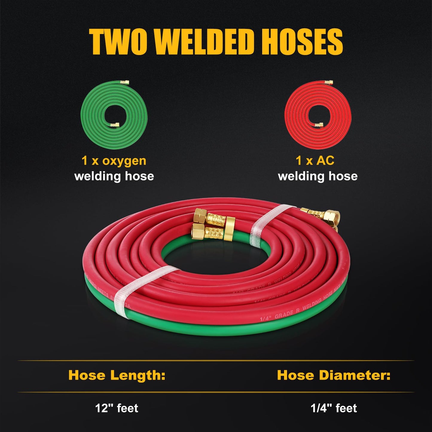 Professional Oxygen Acetylene Torch Kit, Heavy-Duty Cutting Welding Torch Welder Set with Two Hoses, Precision Regulator Gauges, Durable Blue Storage Case
