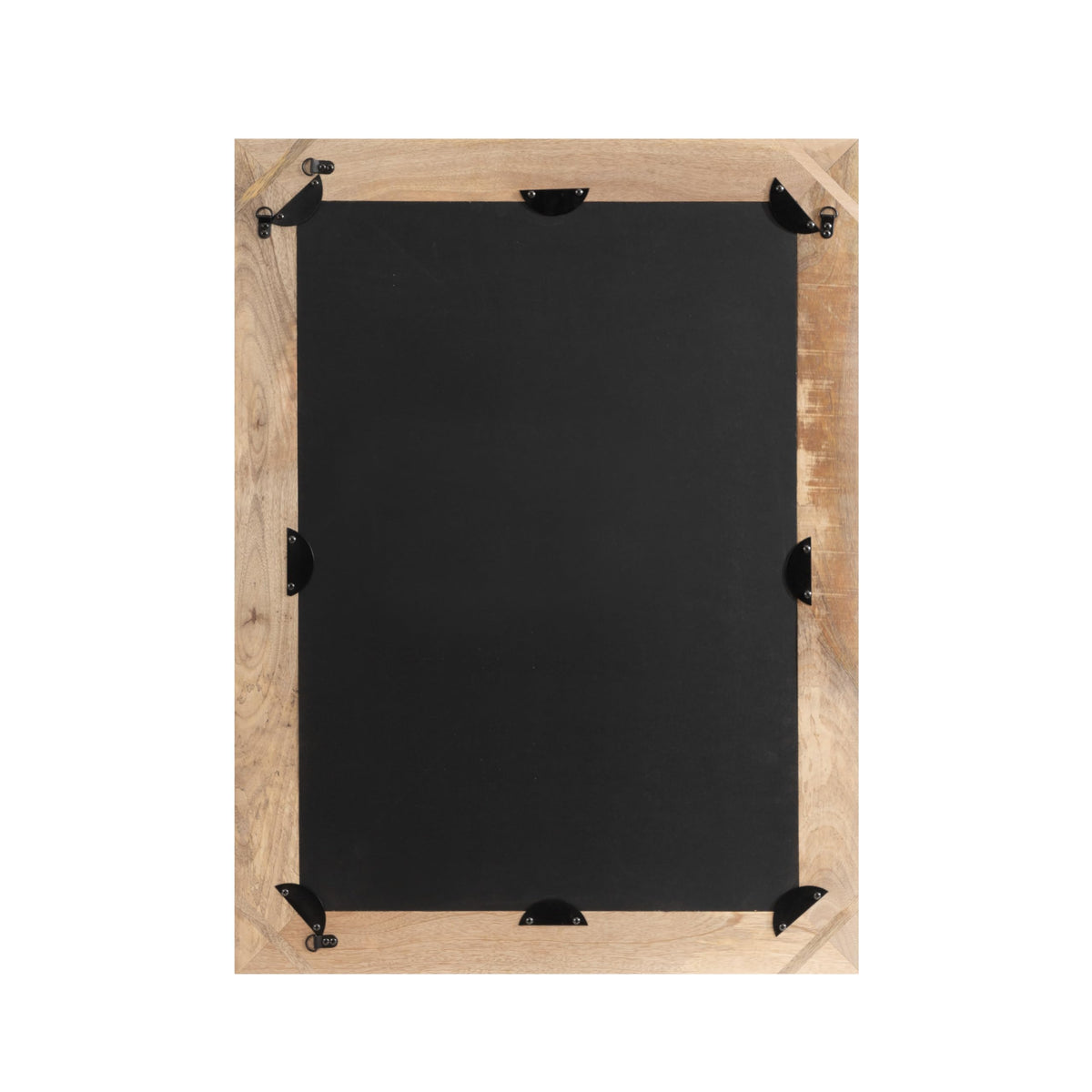 Kate and Laurel Natesa Boho Rectangle Carved Wood Mirror, 24 x 32, Natural Brown, Coastal Light Wooden Rectangular Mirror with Carved Detailing for Use as Bathroom Mirror for Vanity