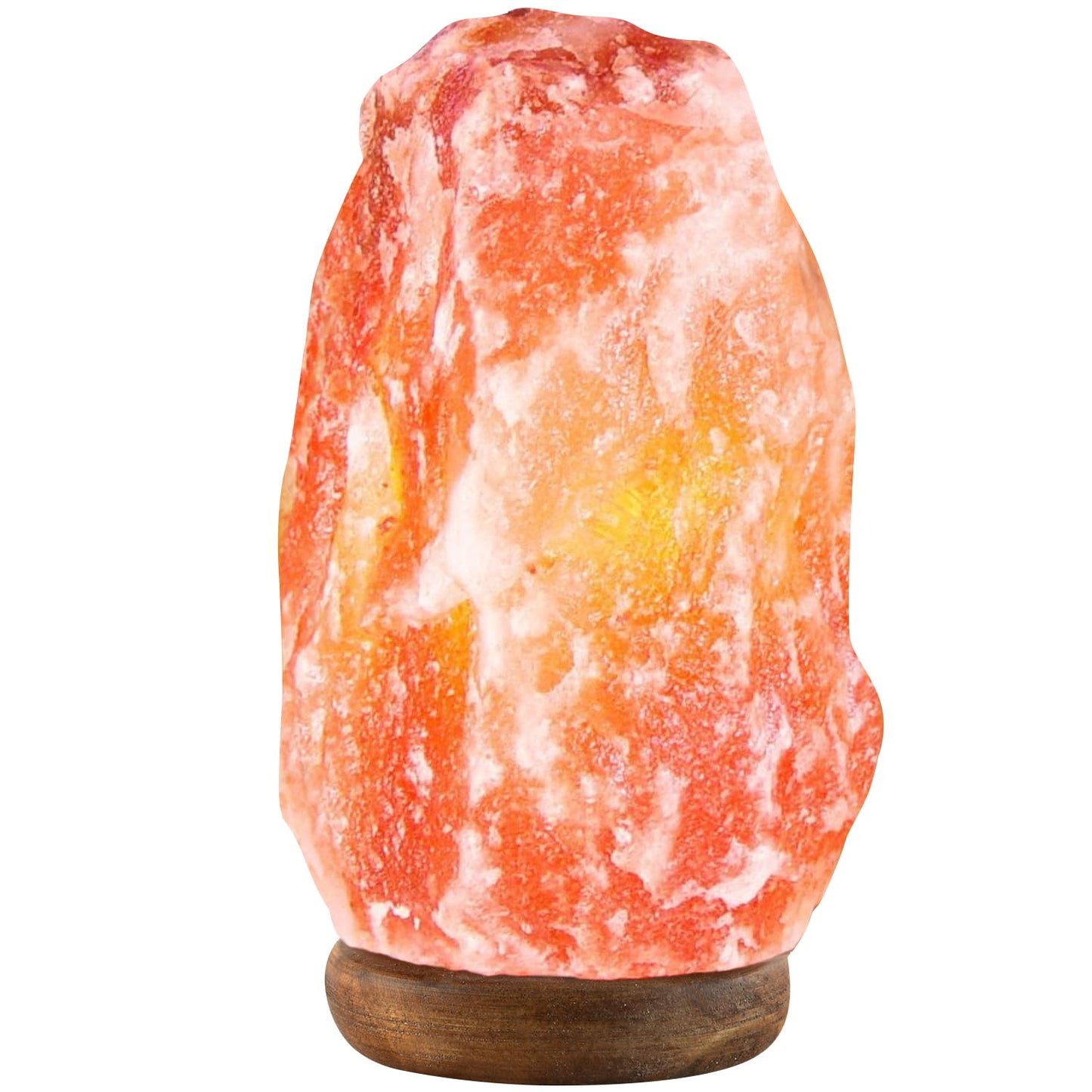 UMAID Himalayan Salt Lamp 8–10"(7–11 lb) Dimmable Pink Rock Salt Lamp with Wooden Base & Night Light Bulb, Spa Decor for Meditation Room, Massage Stones Ambiance, Desk & Bedroom,Gifts for Men & Women