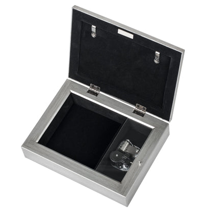 Cottage Garden Sweet Sixteen Brushed Silver Jeweled Inlay Jewelry Music Box Plays You Light Up My Life