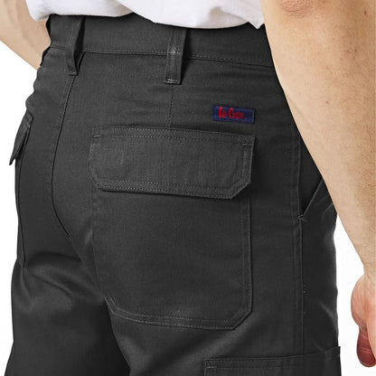 Lee Cooper Men's Classic Multi Pocket Cargo Work Trouser Easy care Safety Pant, Black, 34W / 33L