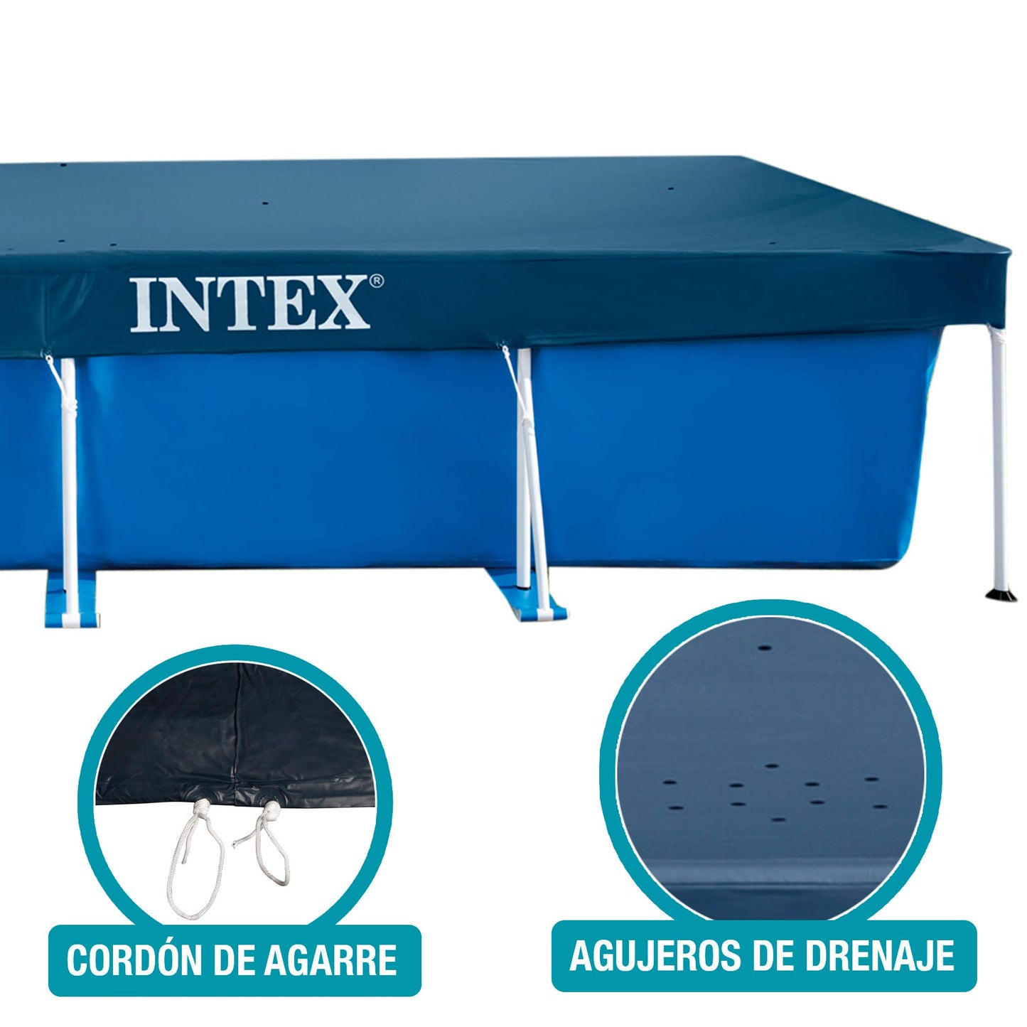 Intex 28039 Protective cover for rectangular pool Blue 450 x 220 x 20 cm