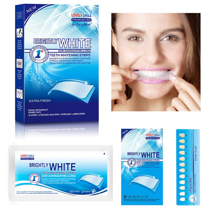 Lovely Smile | 28 White-Strips Teeth whitening Strips - Advanced NO-Slip Technology - Professional Teeth Whitening Kit - Premium Line by Ray of Smile®