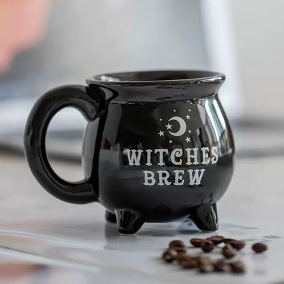 HOPOYGOS Ceramic Cauldron Mug - 12 oz Witches Brew Themed Coffee Cup, Microwave & Dishwasher Safe, Unique Magic Potion Mug for Tea, Coffee, Hot Chocolate, Fun Gift for Witchy & Fantasy Lovers