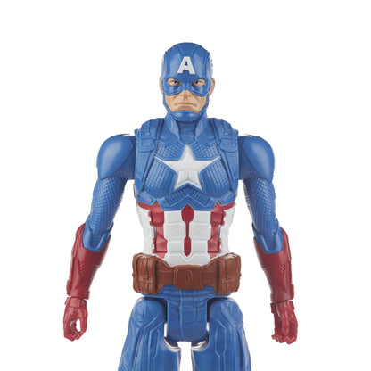 Marvel Avengers Titan Hero Series Captain America 12” Action Figure, Blue