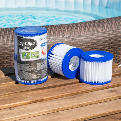 Bestway Lay-Z-Spa Hot Tub Filter Cartridge VI for All Lay-Z-Spa Models - 6 x Twin Pack (12 Filters)