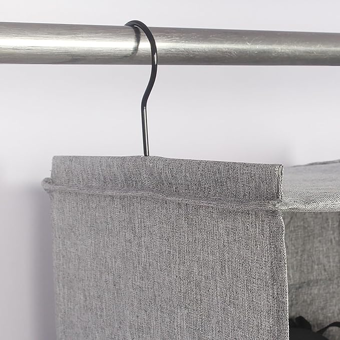 Hanging Closet Organizer, Easy Mount Collapsible 3-Shelf Camper Closet Wardrobe