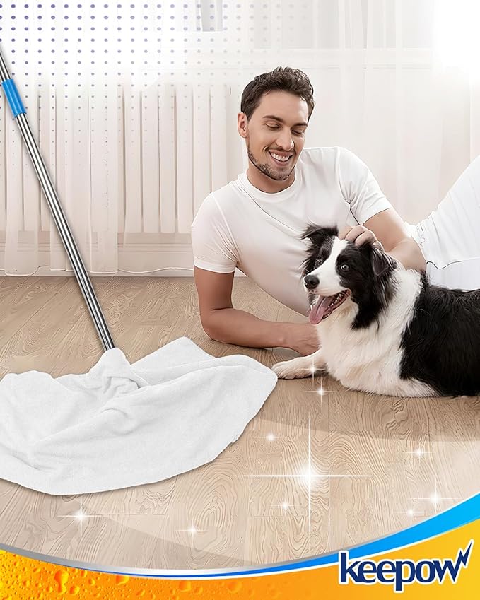KEEPOW 4PCS Extra Large Microfiber Cleaning Clothes, Washable Reusable