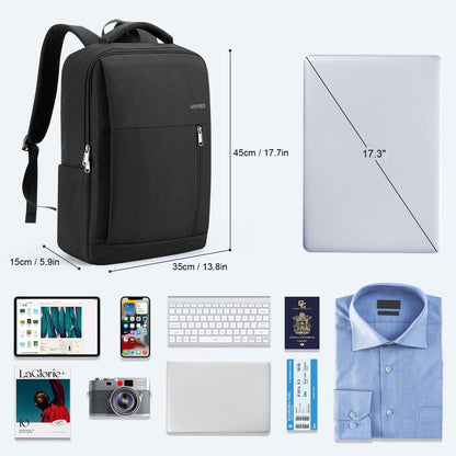 HOMIEE Laptop Travel Backpack 17.3 Inch,Business Laptop Bag Mens,Anti Theft Computer Backpack Rucksack Womens with Headphone Port Water-Resistant Daypack Gift for Work School Commuting