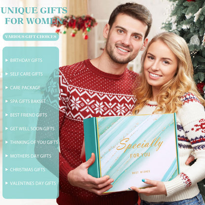 Birthday Gifts for Women Self Care Gift Set, Get Well Soon Gift Baskets for Women Care Package, Unique Relaxing Spa Christmas Gifts for Mom, Sister, Wife,Her, Best Friend, Grandma