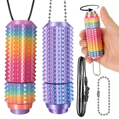 2PCS Little Ouchies Fidget, 3 in 1 Pocket Mini Fidget Toy for Adults, 3D Printed Spiky Grippie Stim Tool, Pain Stim Fidgets Toys, Gifts for Adult with Autism ADHD Anxiety Stress Relief