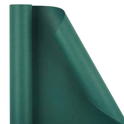 RUSPEPA 30"x 393"(32.8') Dark Green Kraft Wrapping Paper Large Jumbo Roll, Recyclable Green Art Gift Wrap Paper for Christmas Gift Wrapping, Table Covering, Art & Craft Supplies, Bouquet Flower, 80GSM