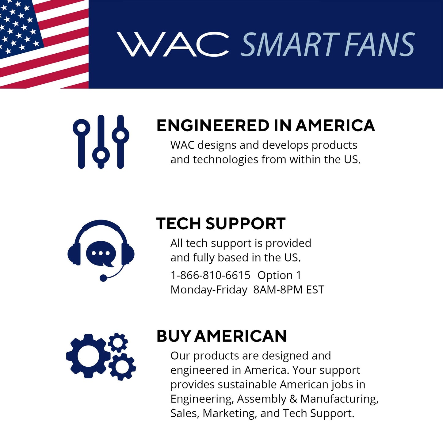 WAC Lighting Swirl 3-Blade Aluminum Smart Ceiling Fan in Soft Brass/Matte Black