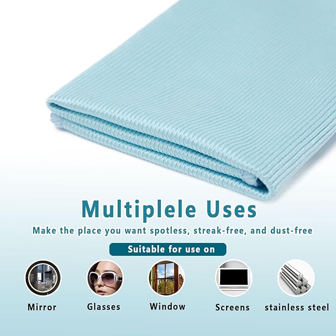 6 Pack Glass Cleaning Cloth Microfiber Cleaning Cloth