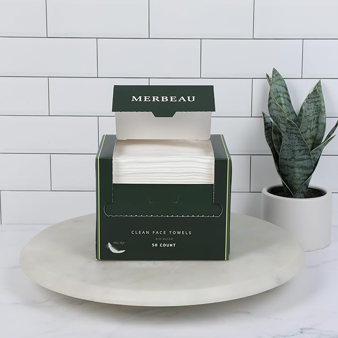 Clean Facial Towels for Sensitive Skin, 100% USDA Biobased Face Towels