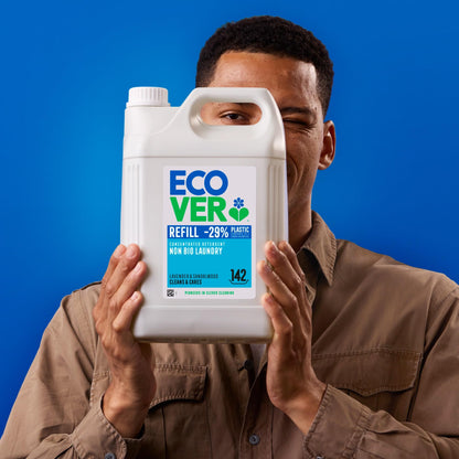 Ecover Non Bio based Laundry Washing Liquid, Lavender & Eucalyptus, 56 Washes, 5L