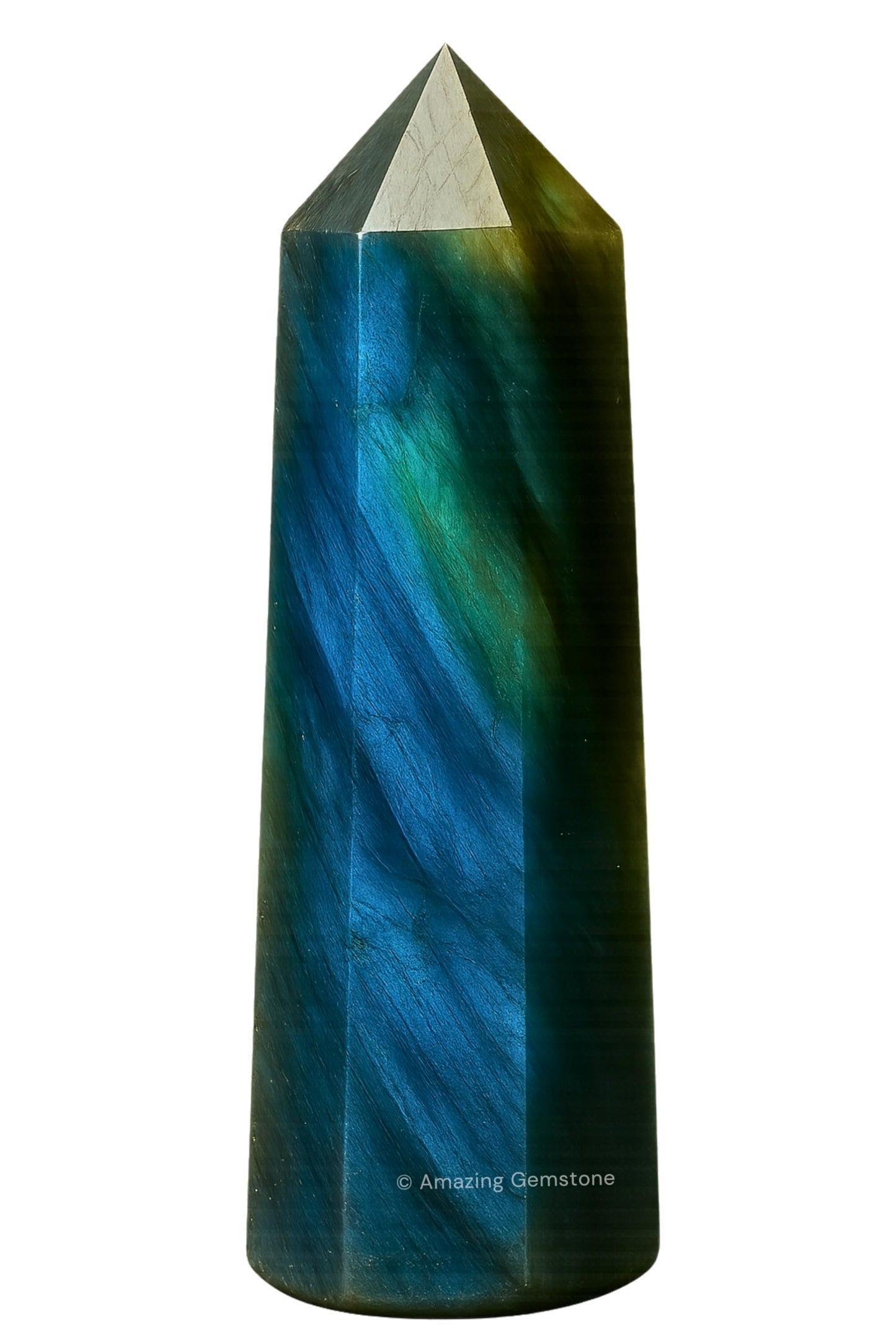 Amazing Gemstone Labradorite Crystal Towers - Natural Healing Crystal Point Obelisk for Reiki Healing and Crystal Grid (2" to 3" INCH)