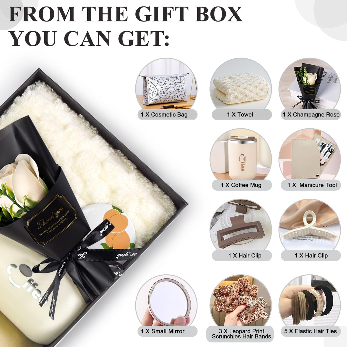 Marsheepy Birthday Gifts for Women，Valentines Day Gifts， Happy Bestie Birthday Gift Basket for Women, Mom, Wife, Girlfriend, Sister, Christmas, Mothers Day Gifts