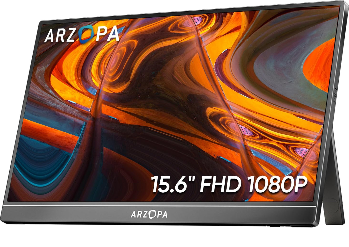 ARZOPA 17.3" Portable Monitor, 1080P FHD 103% sRGB IPS Gaming Monitor Laptop Monitor with Built-in Kickstand HDMI USB C External Screen for PC Mac Phone Xbox PS5 - A1M