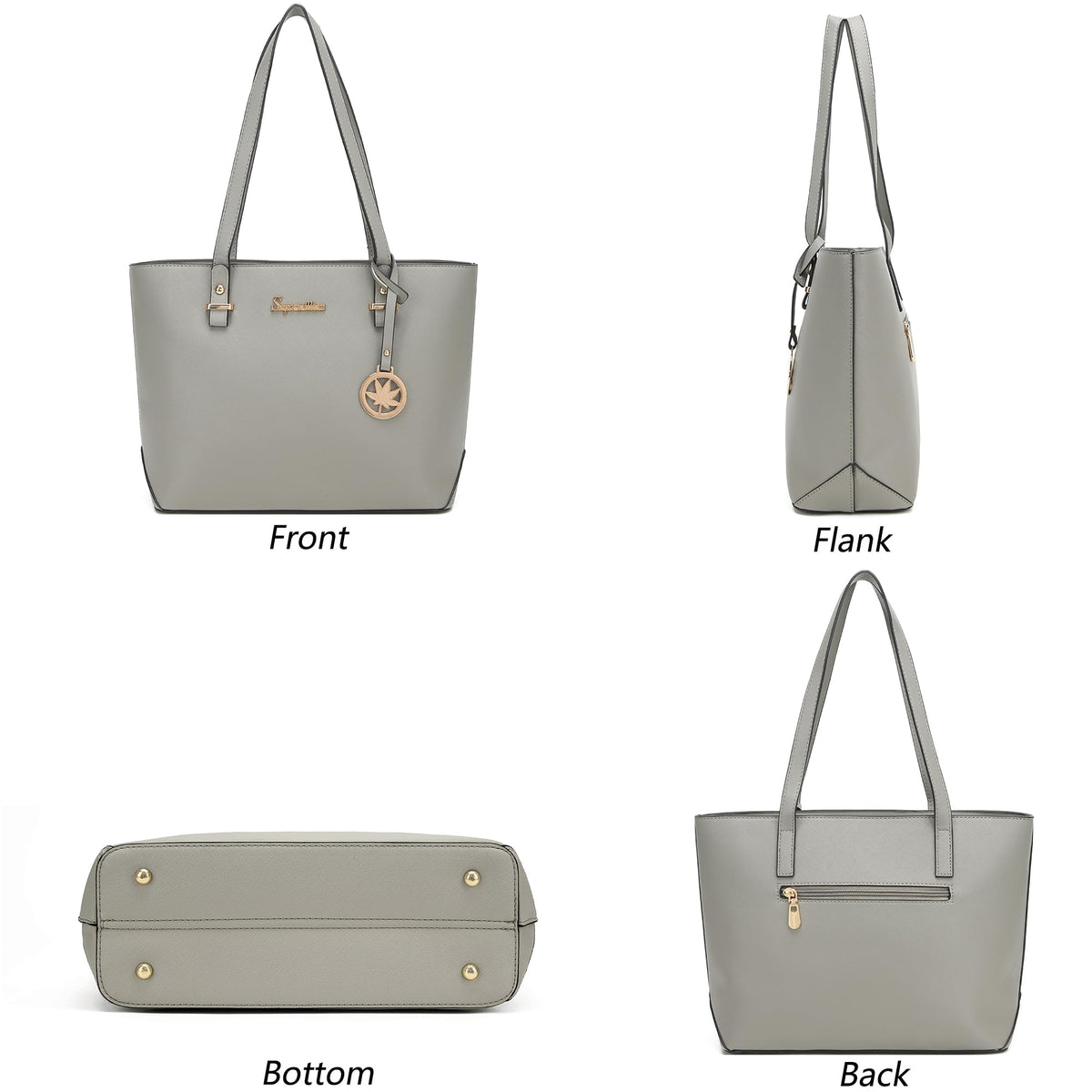 Soperwillton Handbags and Purses for Women Shoulder Tote Bags Top Handle Satchel Purse Set 5pcs